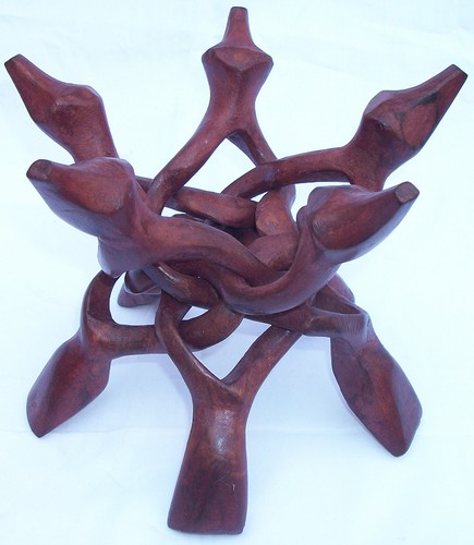 Wooden hand carved five - hand,